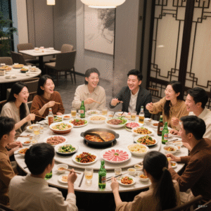 中国餐桌聚餐