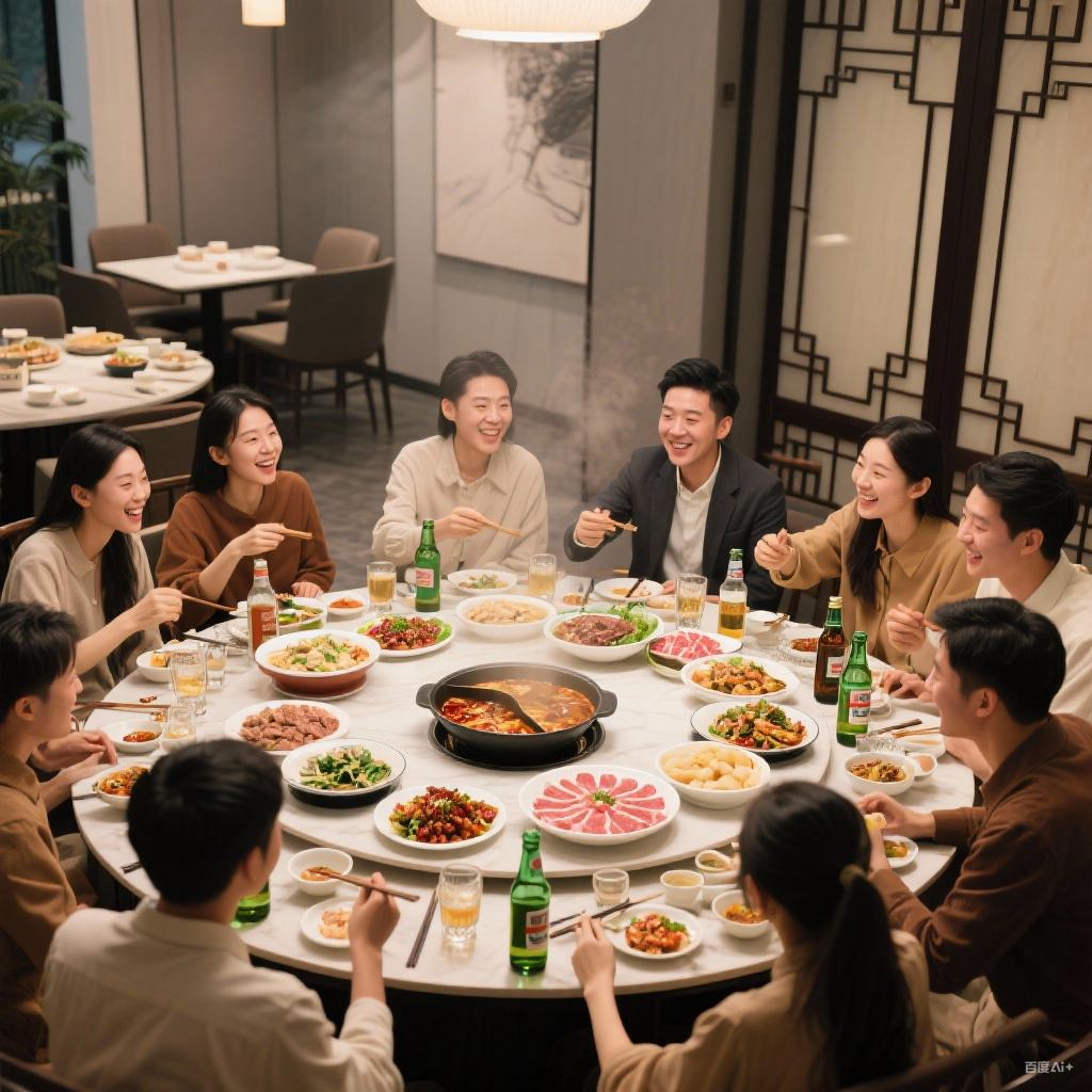 Chinese communal dining table