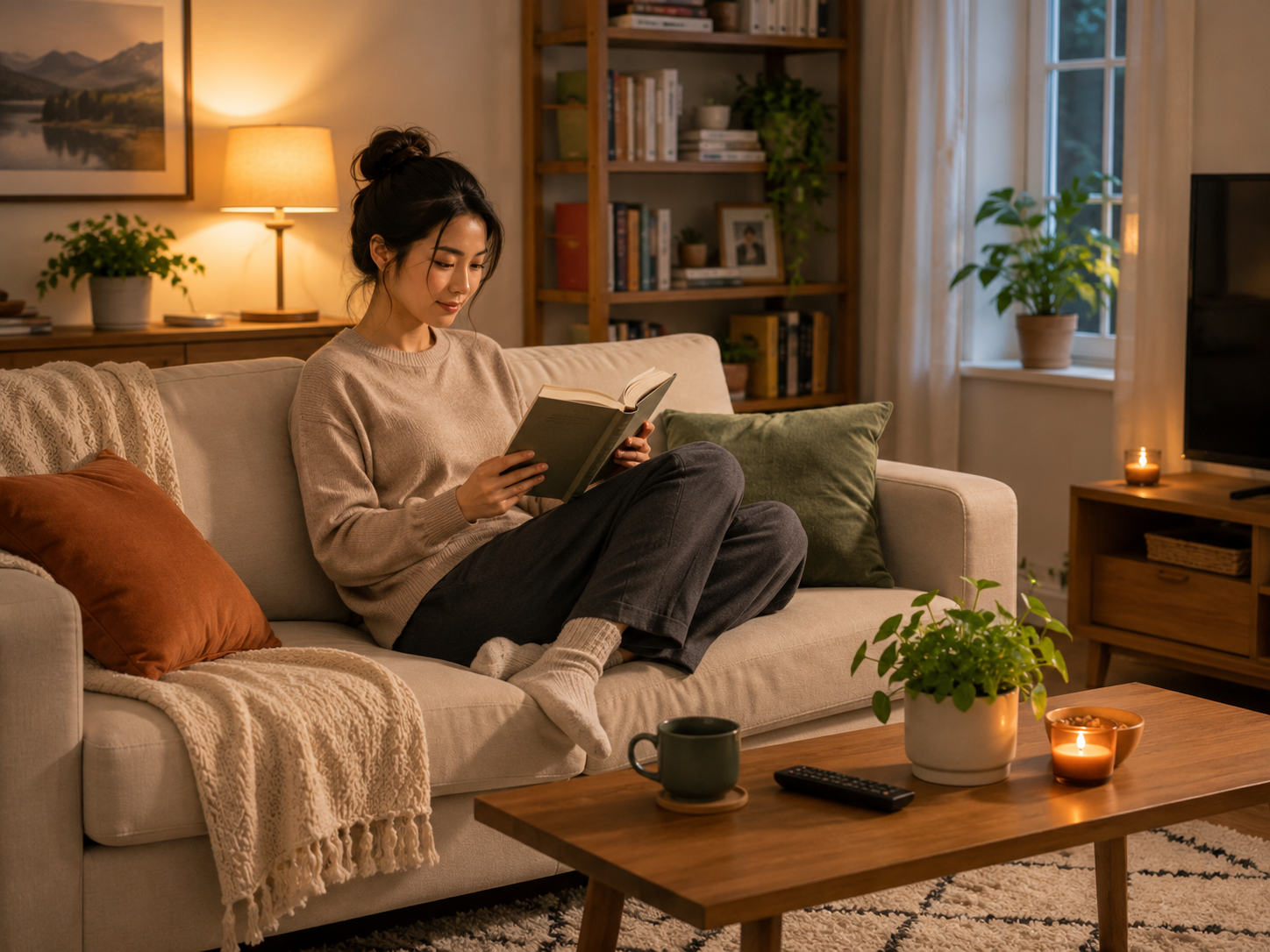 PD-02 在客厅休息	Relaxing in the Living Room