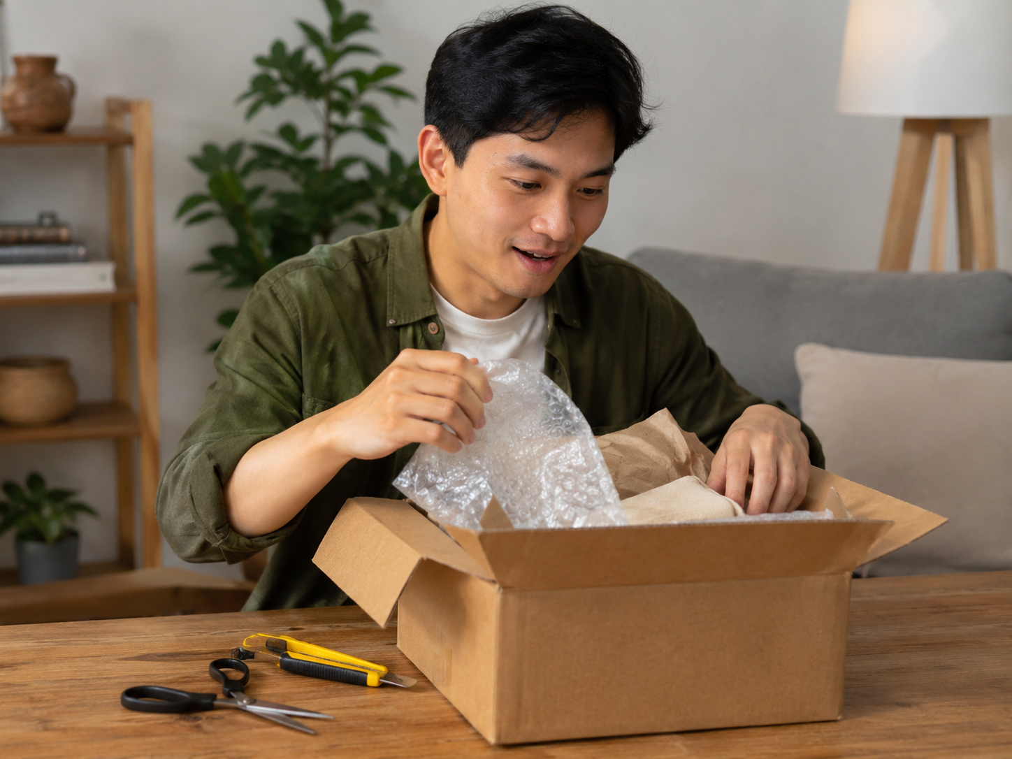 PD-12 收快递 / 拆包裹	Receiving and Opening a Package