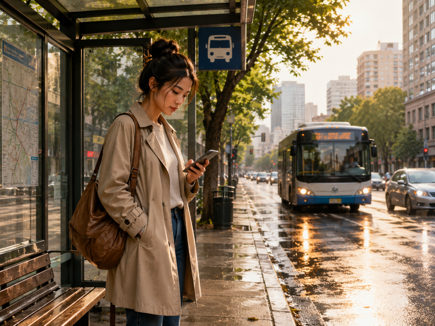 PD-13 在公交车站等车	Waiting at the Bus Stop