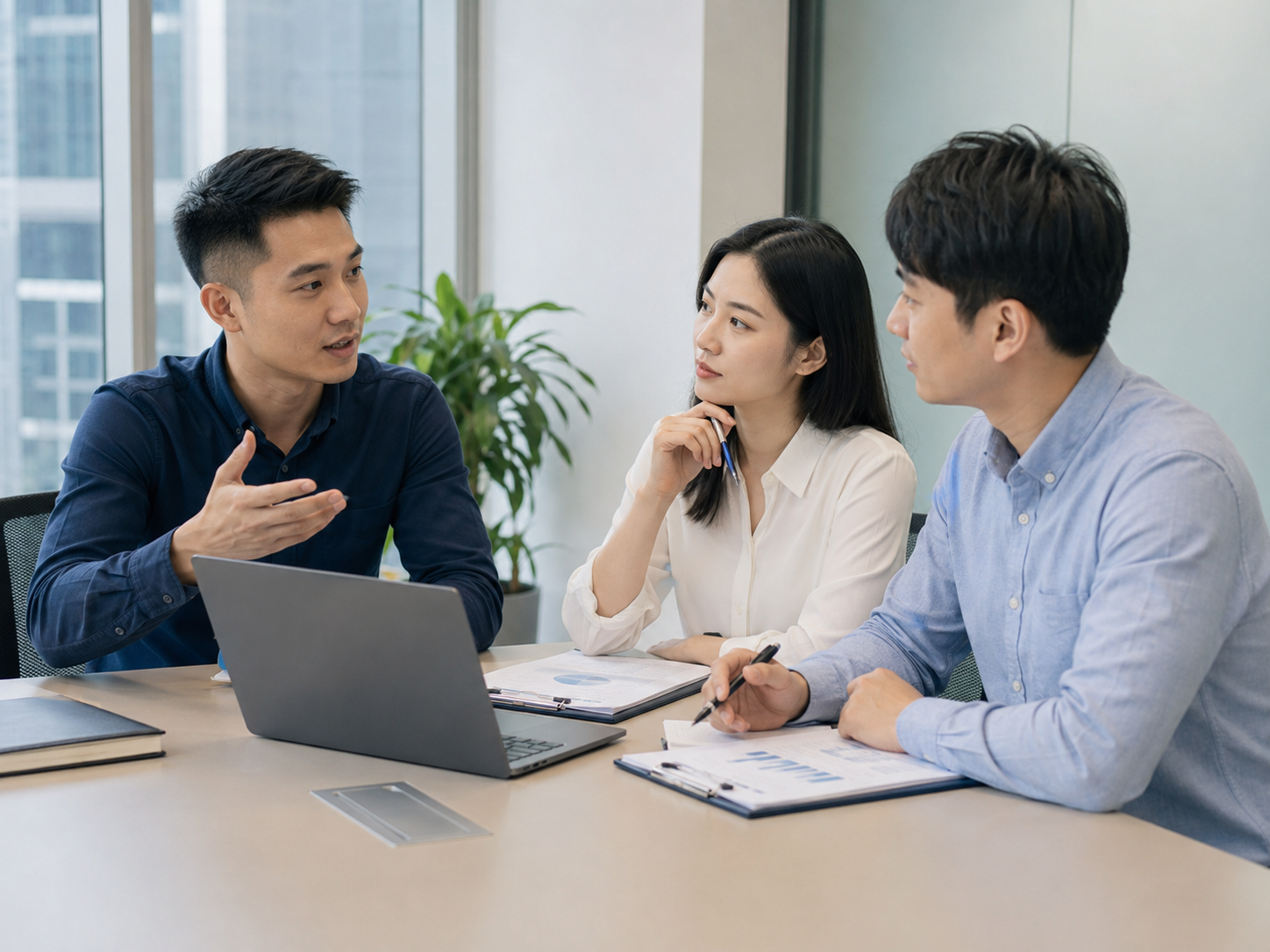 PD-21 办公室开会	Having a Meeting at the Office
