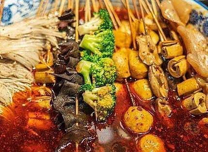 Spicy snacks and skewers