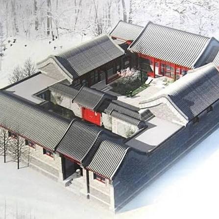 Traditional Chinese siheyuan courtyard home